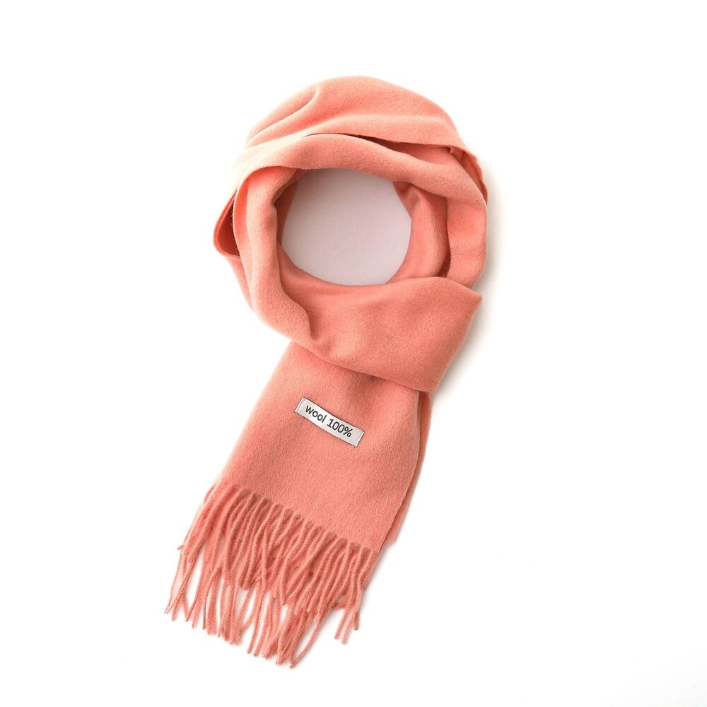 6637 100% Wool Scarf - and Winter Warm Soft Luxurious Solid Colors Gift Box